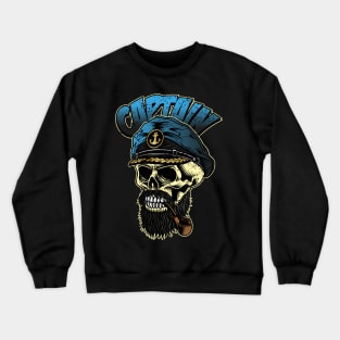 Captain Sailor Man Skull Crewneck Sweatshirt